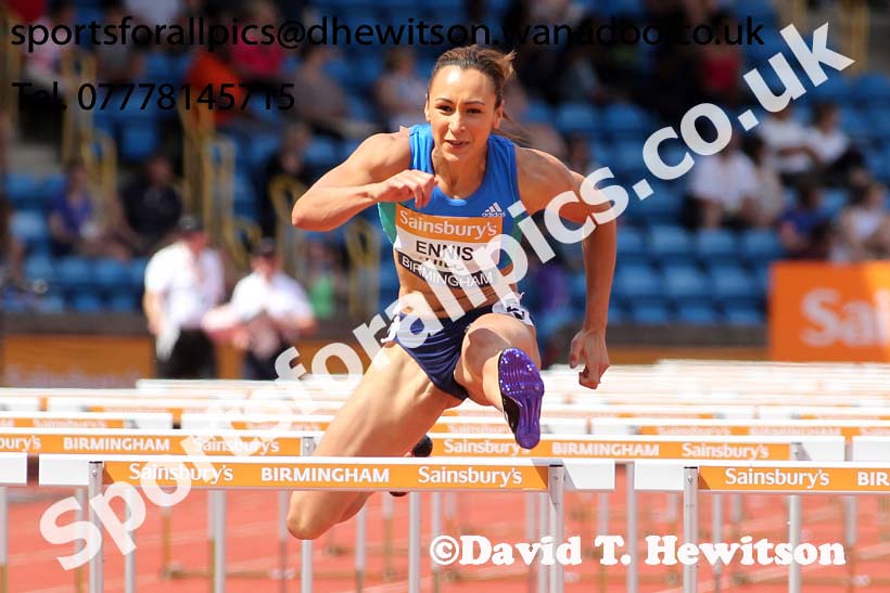 Womens 100 metres hurdles, Sainsbury's British Champs, Alexander Stadium, Birmingham. Photo: David T. Hewitson/Sprts for All Pics